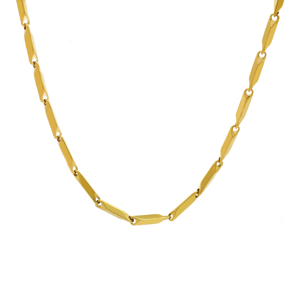 Gold Renk 917L Çelik Singapur Zincir - 5
