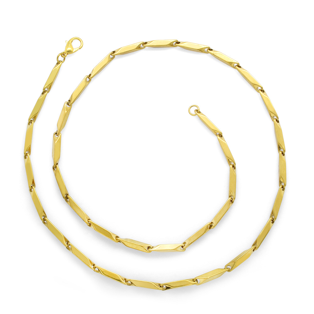 Gold Renk 917L Çelik Singapur Zincir - 4