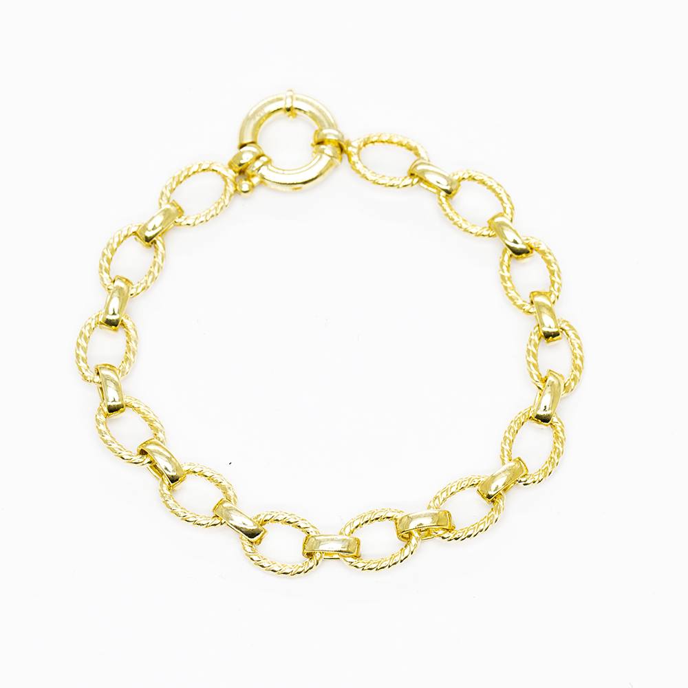 Altın Renk Halloy Model 925 Ayar Gümüş Kadın Bileklik - 2