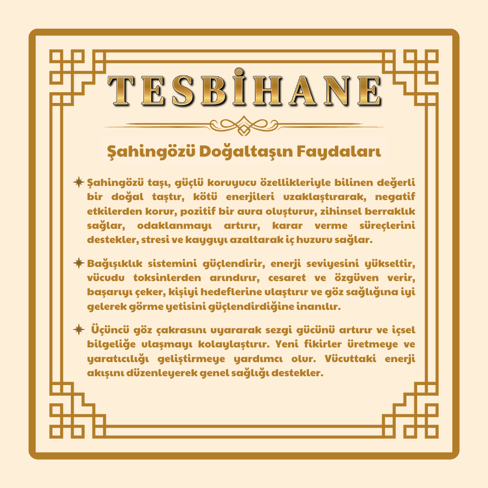 Altın Rengi Metal Zincirli Dorika Top Süslemeli Amorf Şahin Gözü Doğaltaş Kadın Bileklik - 5