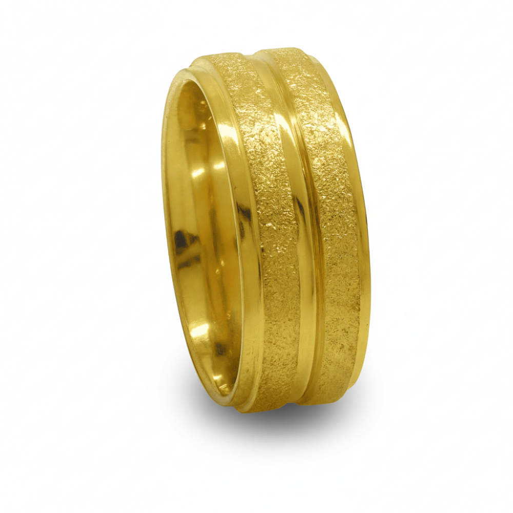 Altın Renk Modern Tasarım 316L Kalite Paslanmaz Kadın Çelik Yüzük Alyans - 27 Ölçü - 4