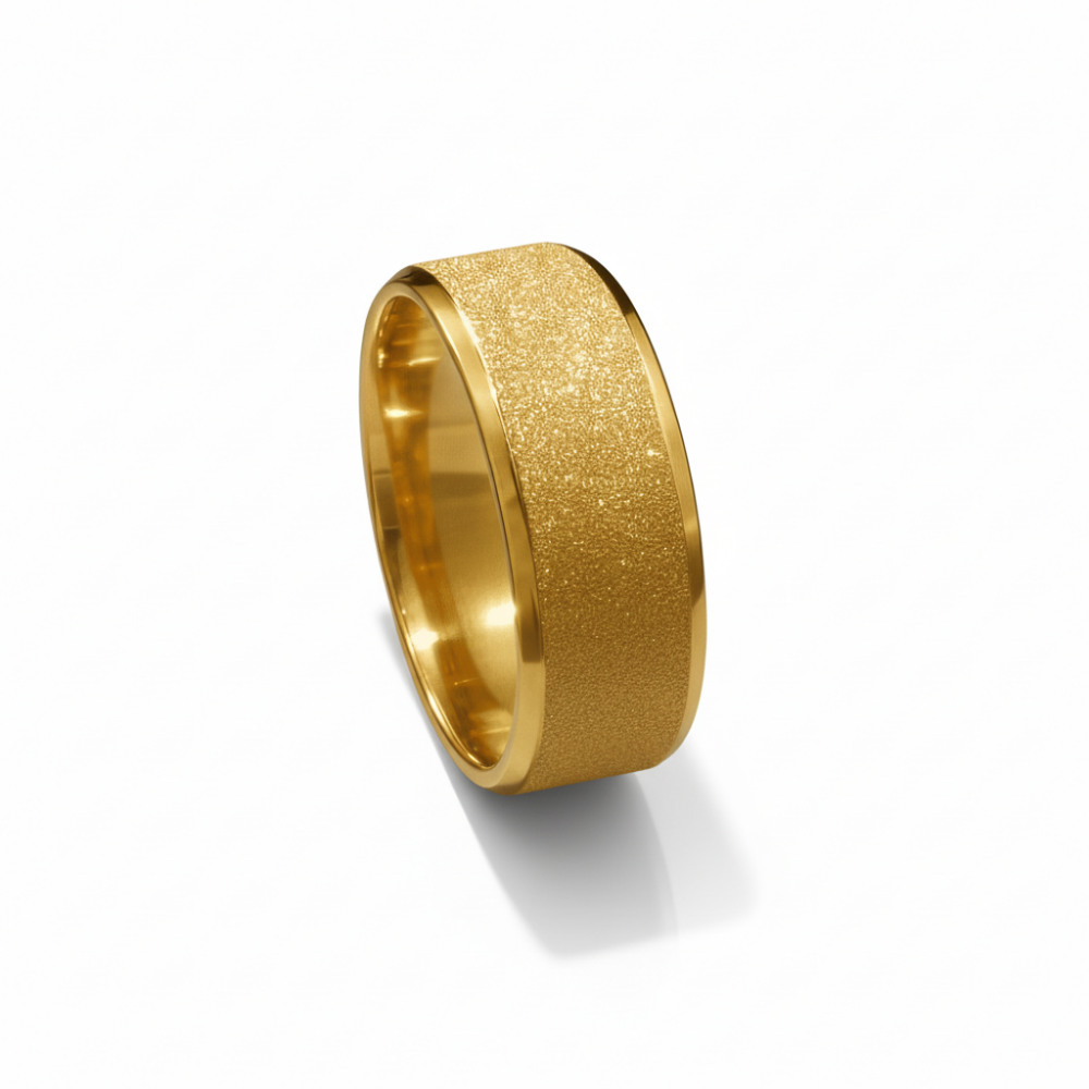 Altın Renk Zarif Tasarım 316L Kalite Paslanmaz Çelik Kadın Yüzük Alyans - 23 Ölçü - 5