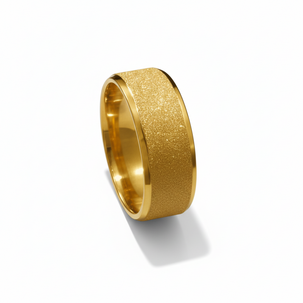 Altın Renk Zarif Tasarım 316L Kalite Paslanmaz Çelik Kadın Yüzük Alyans - 23 Ölçü - 4