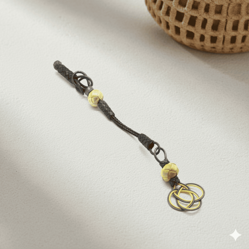 Gri Sarı Renk 1000 Ayar Gümüş Kazaz Püskül - M2 - 1