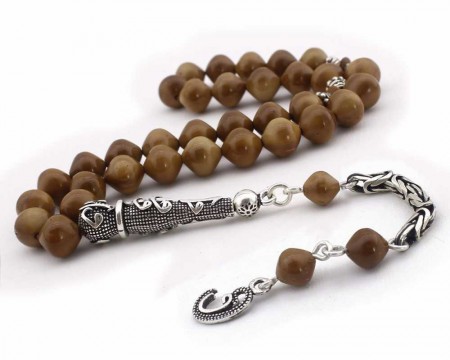 Gümüş Elif Vav Tasarım Kral Zincir Püsküllü Kuka Tesbih - Tesbihane