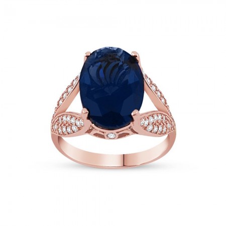 Gümüş Parlement Rengi Tasarım Yüzük - Tesbihane