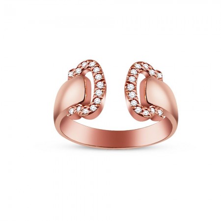 Gümüş Zirkon Taşlı Eklem Yüzüğü - Tesbihane