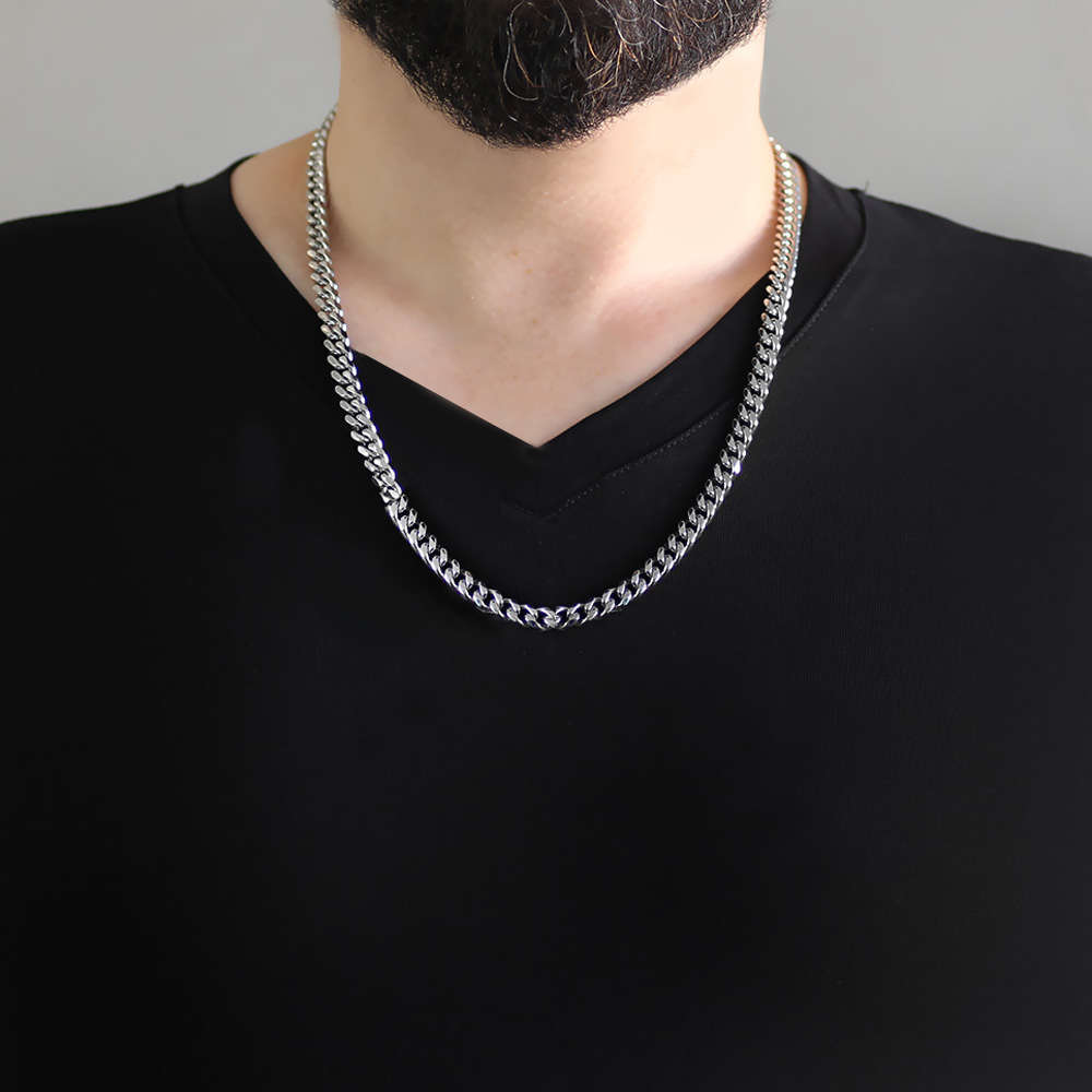Gurmet Örgü 60 cm 317L Çelik Erkek Zincir Kolye - 2