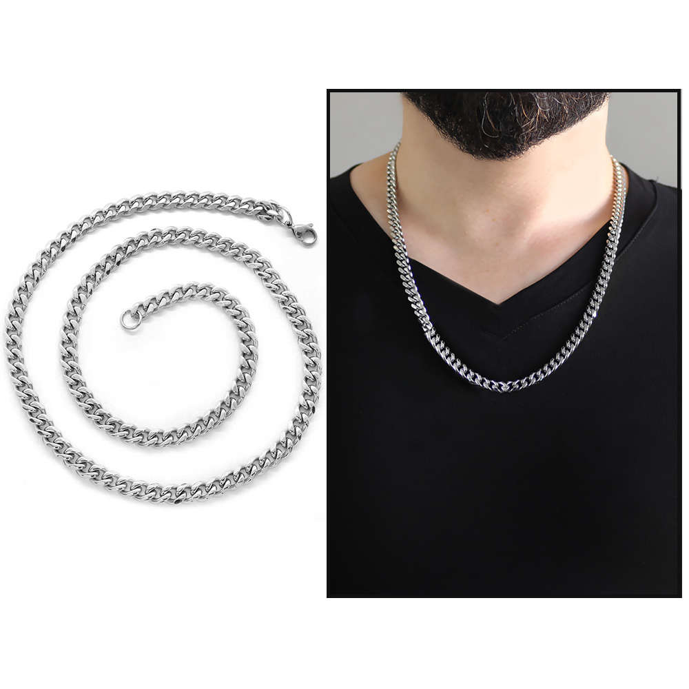 Gurmet Örgü 60 cm 317L Çelik Erkek Zincir Kolye - 1