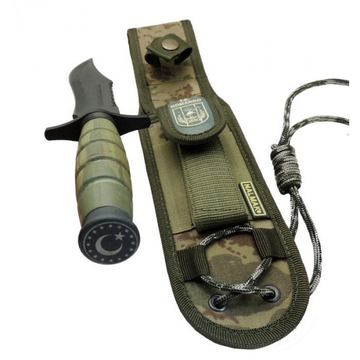 Haki Polimer Saplı İsme Özel Yazılı Ck-75/st-60 Kalite Paslanmaz Çelik Outdoor Bıçak - 4