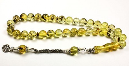 Hareli Kütle Damla Kehribar Tesbih - Tesbihane