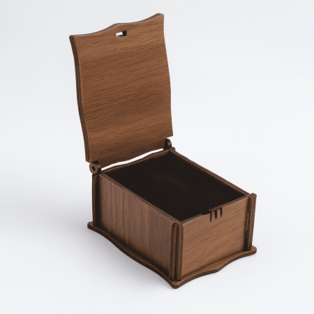 Kahverengi Ahşap Kolye Küpe Bileklik Set Hediye Takı Kutusu - Tesbihane