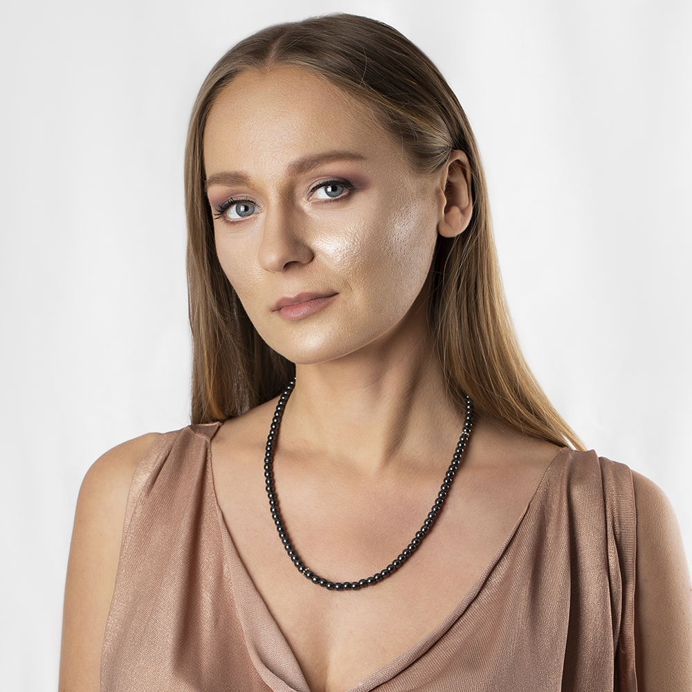 Bileklik Kolye Tesbih 3 ü 1 Arada 99 Taneli Çok Amaçlı Hematit Doğaltaş Takı - 5