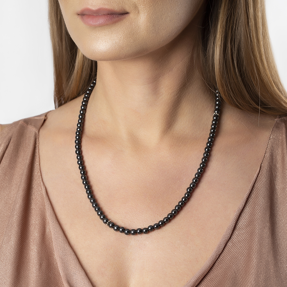 Bileklik Kolye Tesbih 3 ü 1 Arada 99 Taneli Çok Amaçlı Hematit Doğaltaş Takı - 6