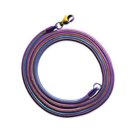 Kadın Çelik Zincir - Snake Model - Buz Mavi - 55 cm Uzunluk - 3,0 mm Genişlik - Tesbihane