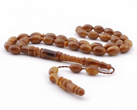 İmamesi Oymalı Ahşap Renkli Katalin Tesbih - Tesbihane