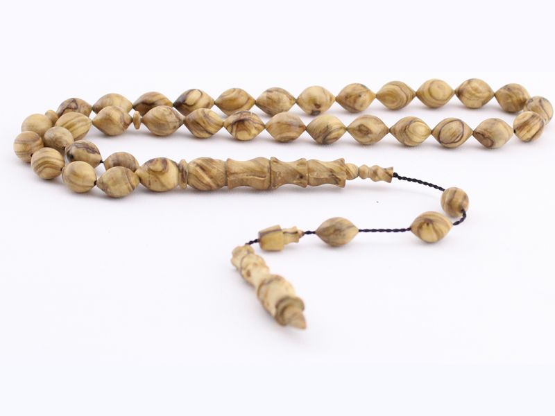 İmamesi Özel İşçilikli Zeytin Ağacı Tesbih - 1