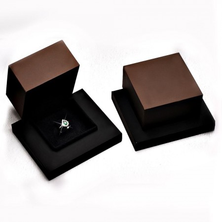 Işıklı Kahverengi Ahşap Yüzük Alyans Kutusu - STOKYOK