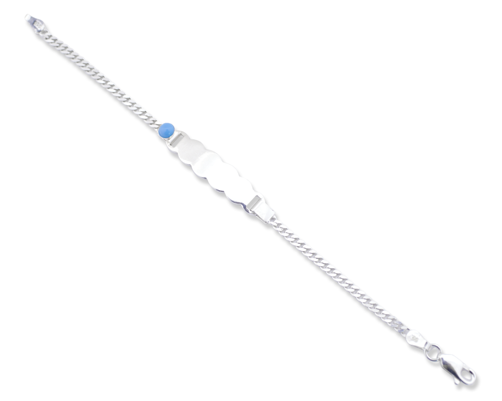 İsim Yazılı Gümüş Çocuk Bilekliği(Model-3) - 1
