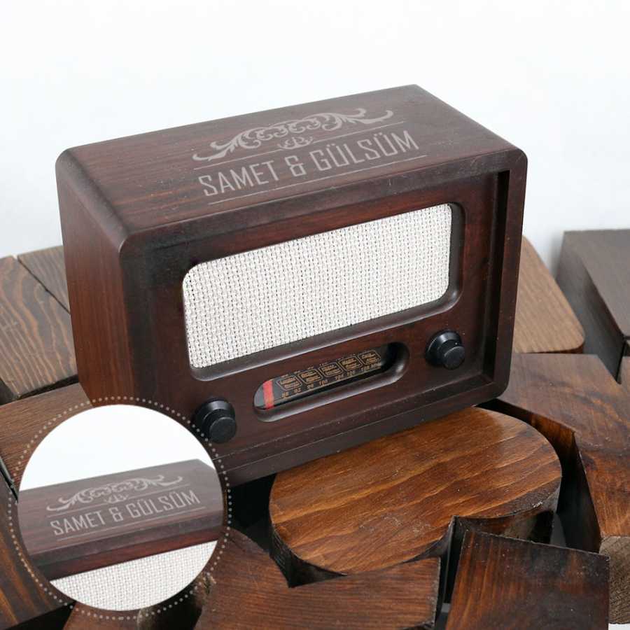 İsme Özel Nostaljik Radyo Ahşap - 2