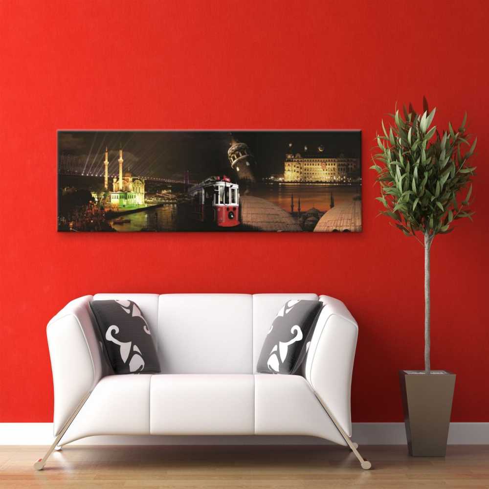 İstanbul-Gece Temalı Kanvas Tablo - 2