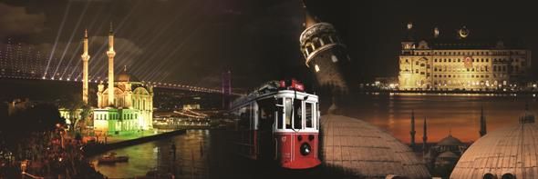 İstanbul-Gece Temalı Kanvas Tablo - 1