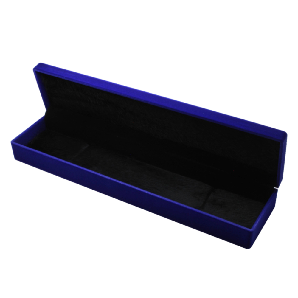 Kadife Kaplama Ahşap Tesbih Kutusu – Elegance Serisi - Lacivert Renk - 2