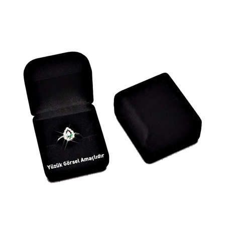 Siyah Renk Kadife Yüzük Kutusu - M1 - Tesbihane