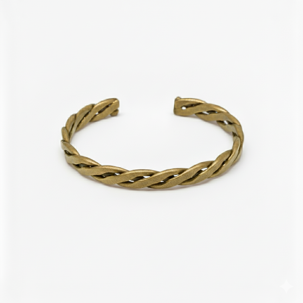 Kadın Bakır Bileklik - Otantik Burma Model - Ayarlanabilir Yapı - 5