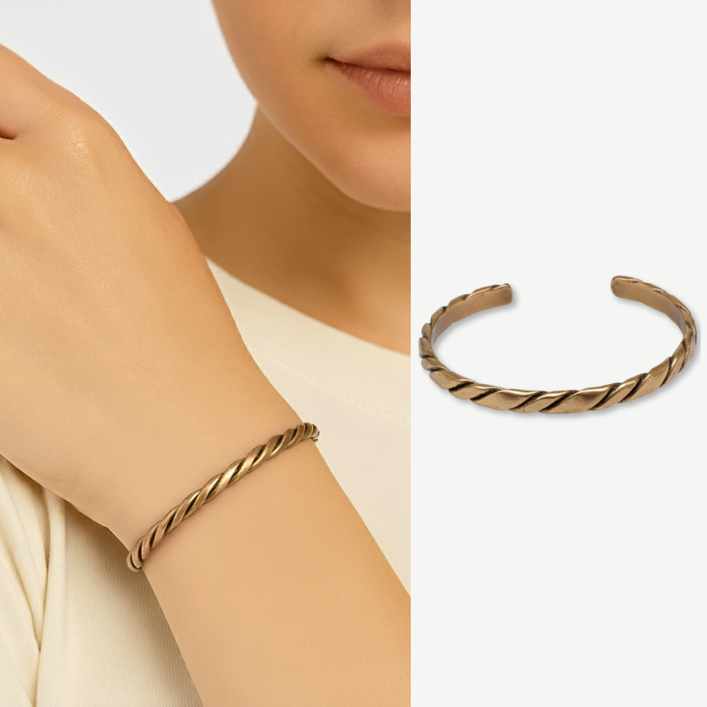 Kadın Bakır Bileklik - Otantik Burma Tasarım - Ayarlanabilir Yapı - 1