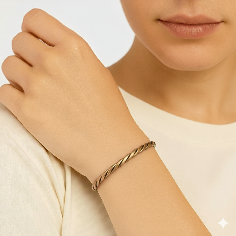 Kadın Bakır Bileklik - Otantik Burma Tasarım - Ayarlanabilir Yapı - 2