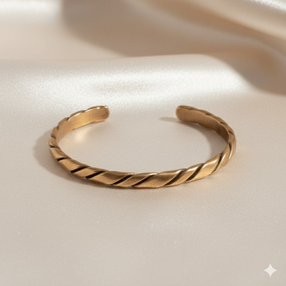 Kadın Bakır Bileklik - Otantik Burma Tasarım - Ayarlanabilir Yapı - 3