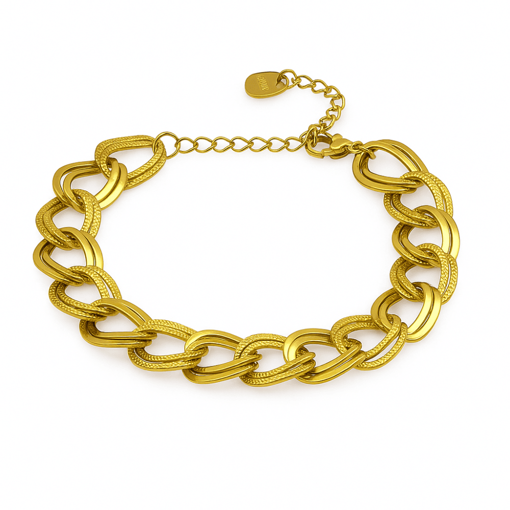 Kadın Çelik Bileklik - Nonna Model - Altın Renk - 4