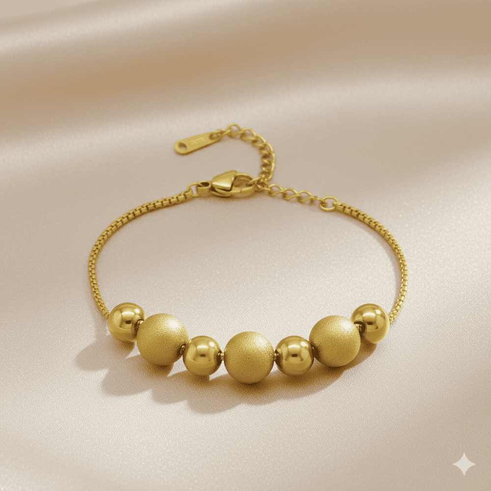 Kadın Çelik Bileklik - Toplu Box Model - Altın Renk - 3