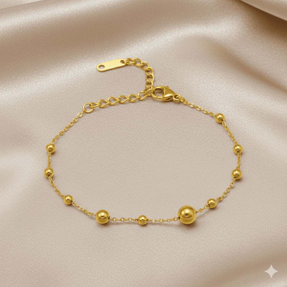 Kadın Çelik Bileklik - Toplu Forsa Model - Altın Renk - 3