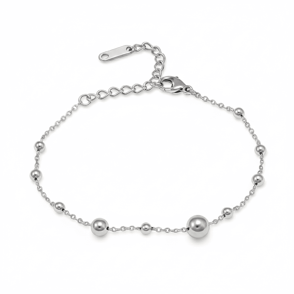 Kadın Çelik Bileklik - Toplu Forsa Model - Gümüş Renk - 4