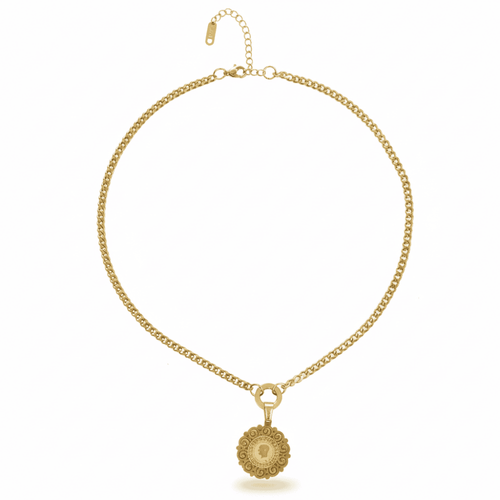 Kadın Çelik Kolye - Beşi Bir Yerde Reşat Altın Tasarım - Gurmet Zincirli - Altın Renk - 5