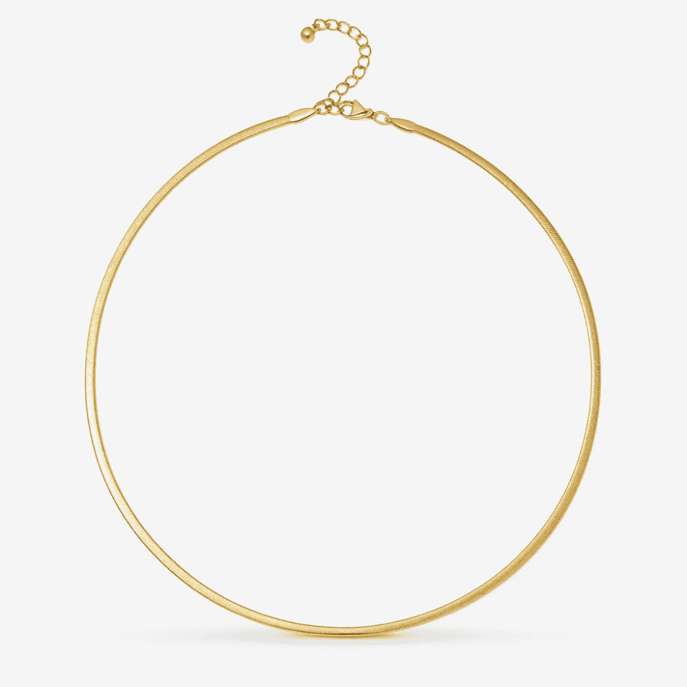 Kadın Çelik Zincir - Snake Model - Altın Renk - 40 cm Uzunluk - 3,3 mm Genişlik - 4