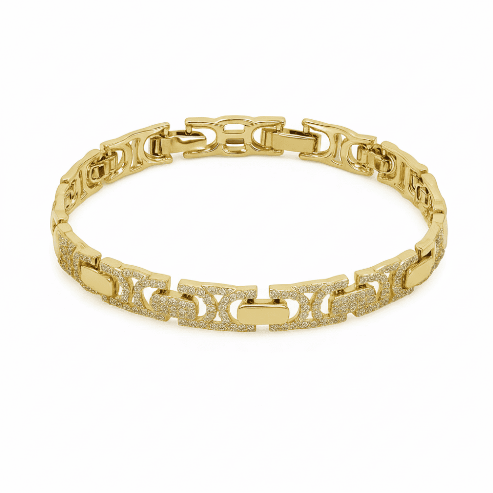 Kadın Tam Tur Xuping Bileklik - Euro Kral Model - Beyaz Zirkon Taşlı - Altın Renk - 4