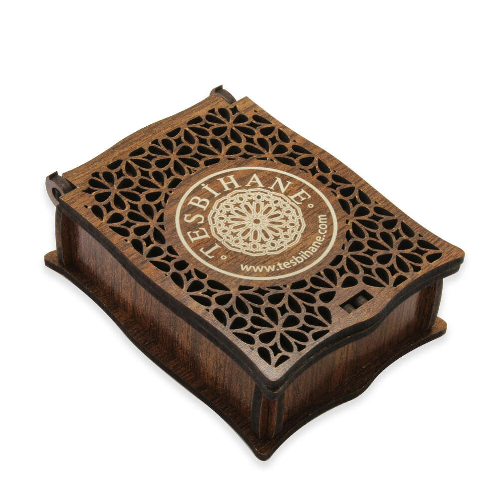 Kahverengi Ahşap Elegance Kolye Küpe Kutusu - 1