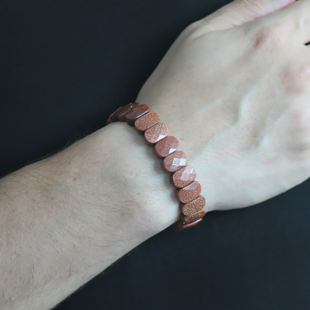 Kahverengi Yıldıztaşı Doğaltaş Rolex Erkek Bileklik - 2