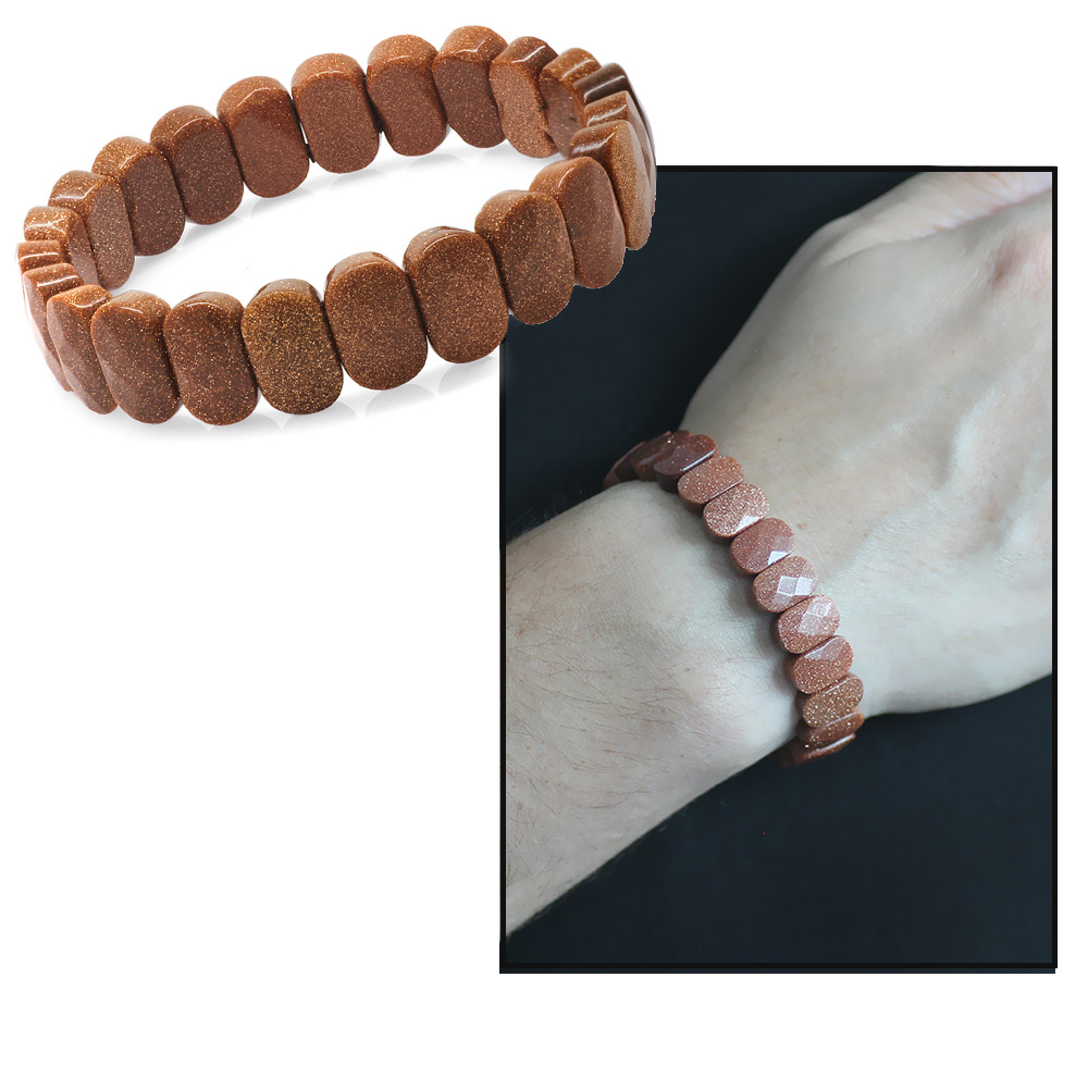 Kahverengi Yıldıztaşı Doğaltaş Rolex Erkek Bileklik - 1