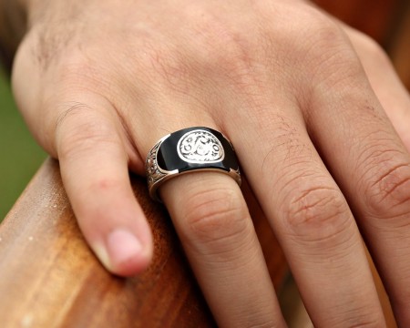 Kalem İşlemeli Erzurum El İşi Yüzük - Tesbihane