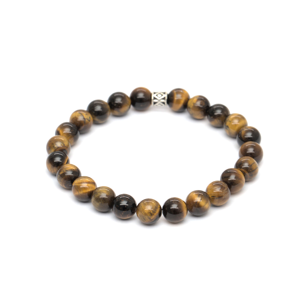 925 Ayar Gümüş Baklava Desen Bileşim Küre Kesim Kaplan Gözü Kadın Bileklik - 2