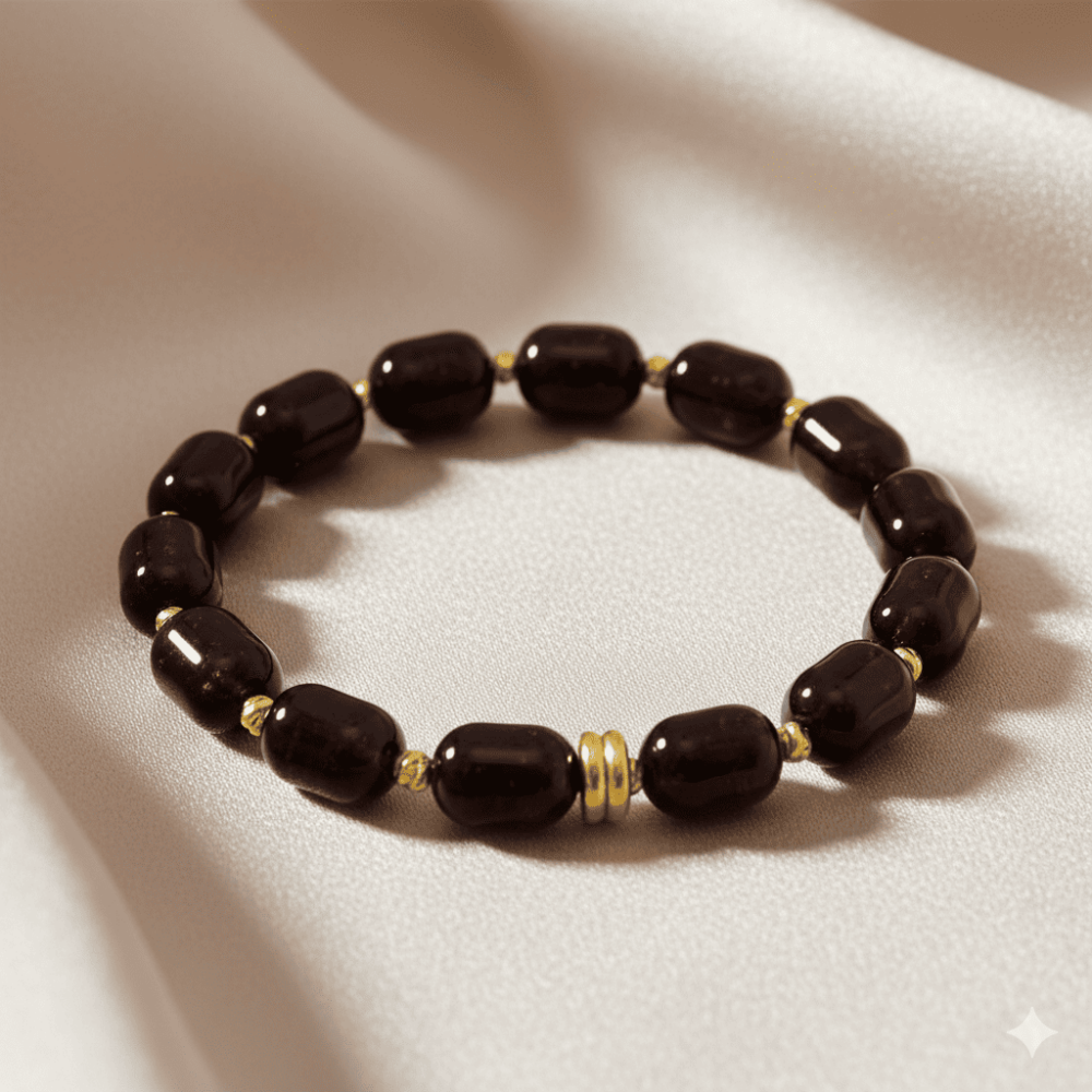 Kapsül Kesim Koyu Kırmızı Renk Damla Kehribar Kadın Bileklik - 3