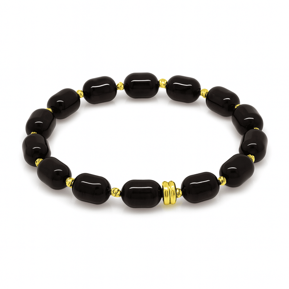 Kapsül Kesim Koyu Kırmızı Renk Damla Kehribar Kadın Bileklik - 4