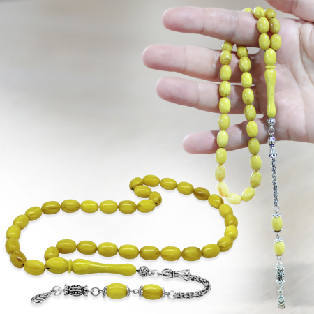 Kararmaz Metal Arnavut Zincir Püsküllü Sülün İmame Beyzi Kesim Nane Yeşili Katalin Tesbih - Tesbihane