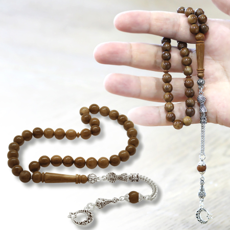 Kararmaz Metal Ayyıldız Püsküllü Küre Kesim Exclusive Renk Kuka Tesbih - Tesbihane