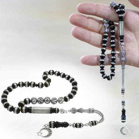 Kararmaz Metal Ayyıldız Püsküllü Metal Sarmal İstanbul Kesim İsme Özel Yazılı Kuka Tesbih - Tesbihane