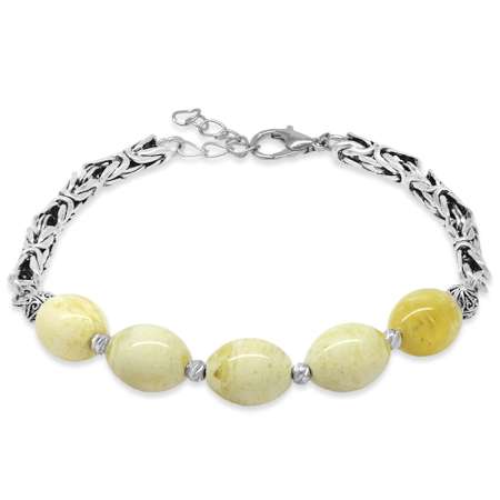 Kararmaz Metal Kral Zincirli Arpa Kesim King Seccer Damla Kehribar Erkek Bileklik - Tesbihane